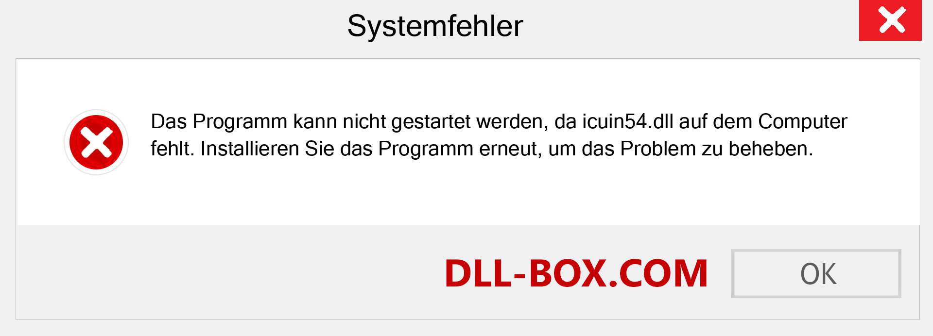 icuin54.dll-Datei fehlt?. Download für Windows 7, 8, 10 - Fix icuin54 dll Missing Error unter Windows, Fotos, Bildern